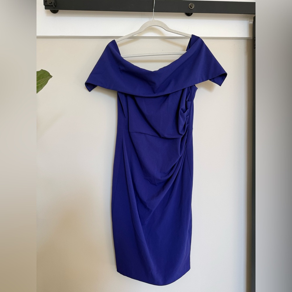 Vince Camuto Off-the-Shoulder Royal Blue Dress - Sz 14